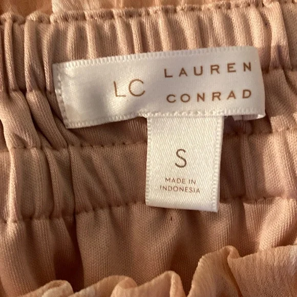 LC Lauren Conrad Orange Smocked Bubble Mini Skirt - Picture 3 of 6